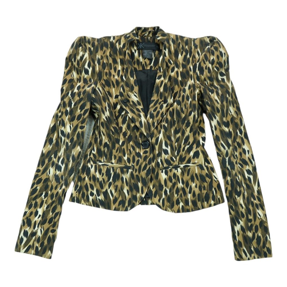 Kardashian Kollection Jacket Women's Leopard‎ Print Size XS Polyester/Rayon